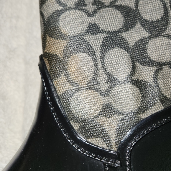 COACH Tristee Logo Lace-Up Rain Boots - Picture 7 of 7